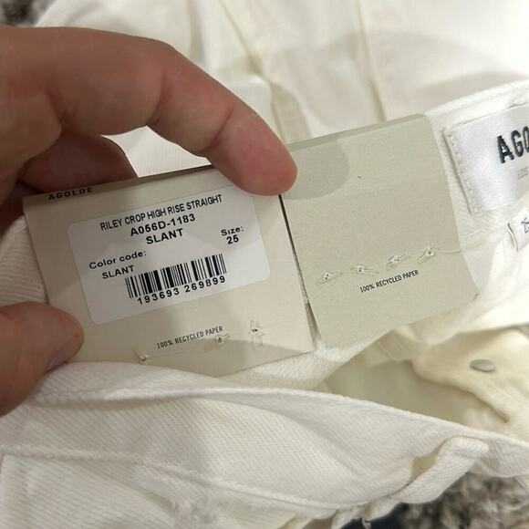 NWT AGOLDE Mia Mid Rise Straight in Element - Picture 8 of 11